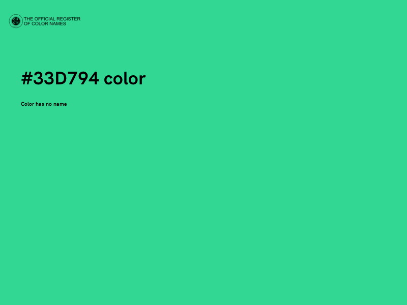 #33D794 color image
