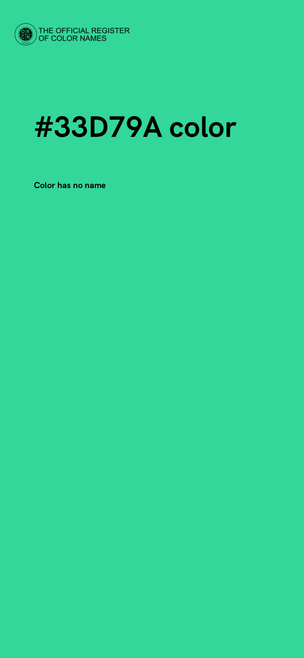 #33D79A color image