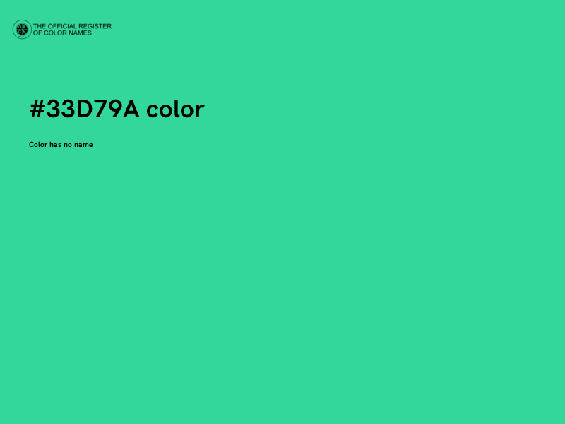 #33D79A color image