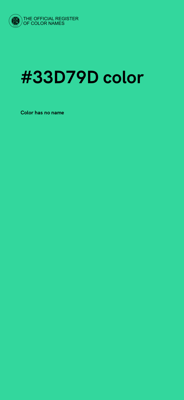 #33D79D color image