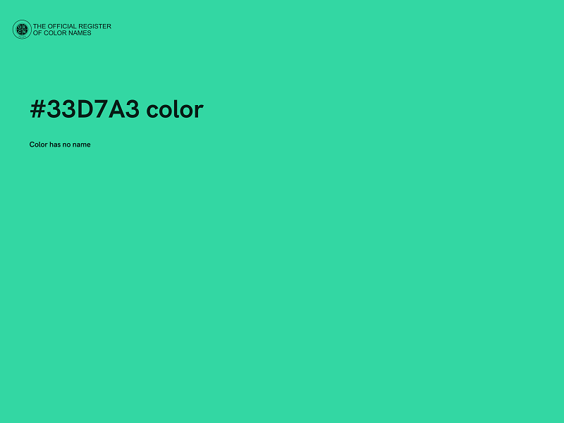 #33D7A3 color image