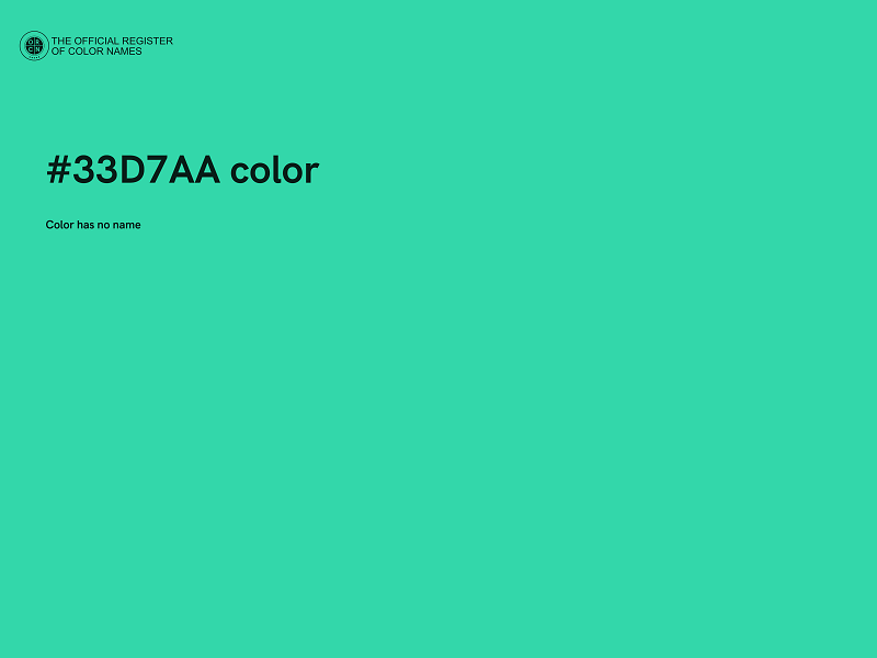 #33D7AA color image