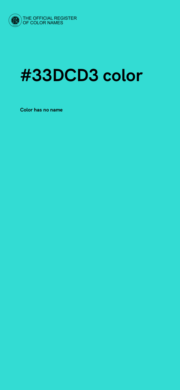 #33DCD3 color image