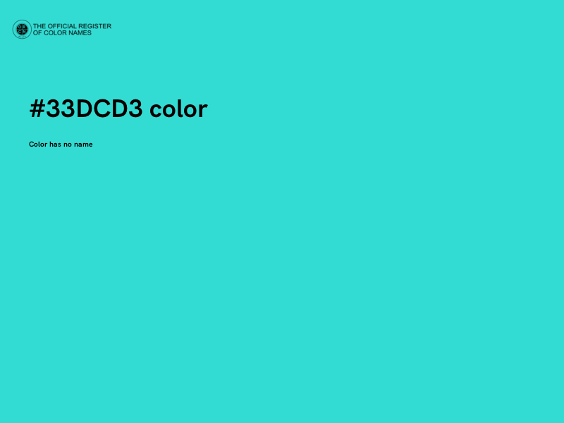 #33DCD3 color image