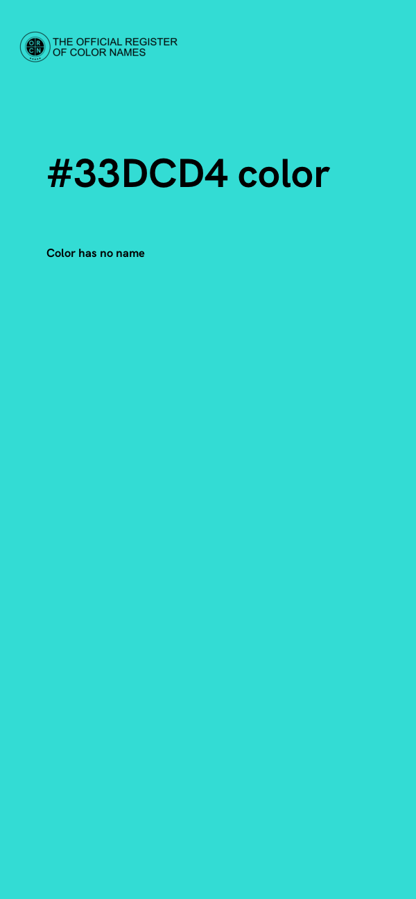 #33DCD4 color image