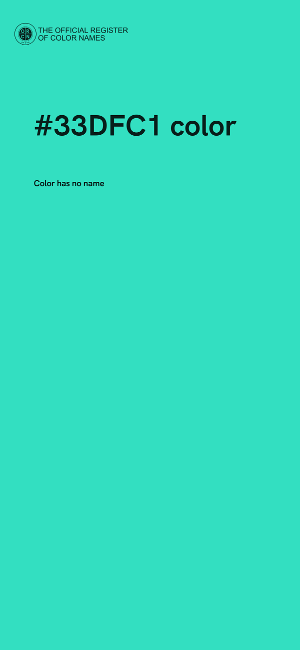 #33DFC1 color image