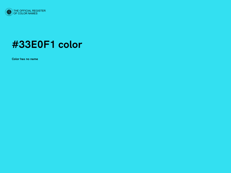 #33E0F1 color image