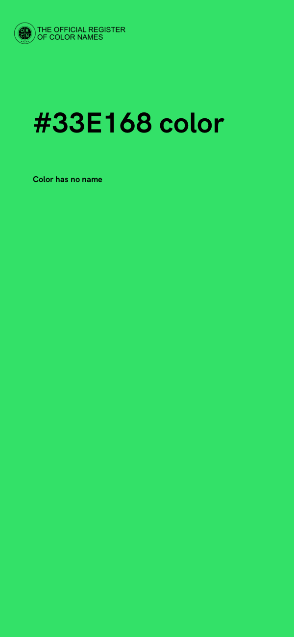 #33E168 color image