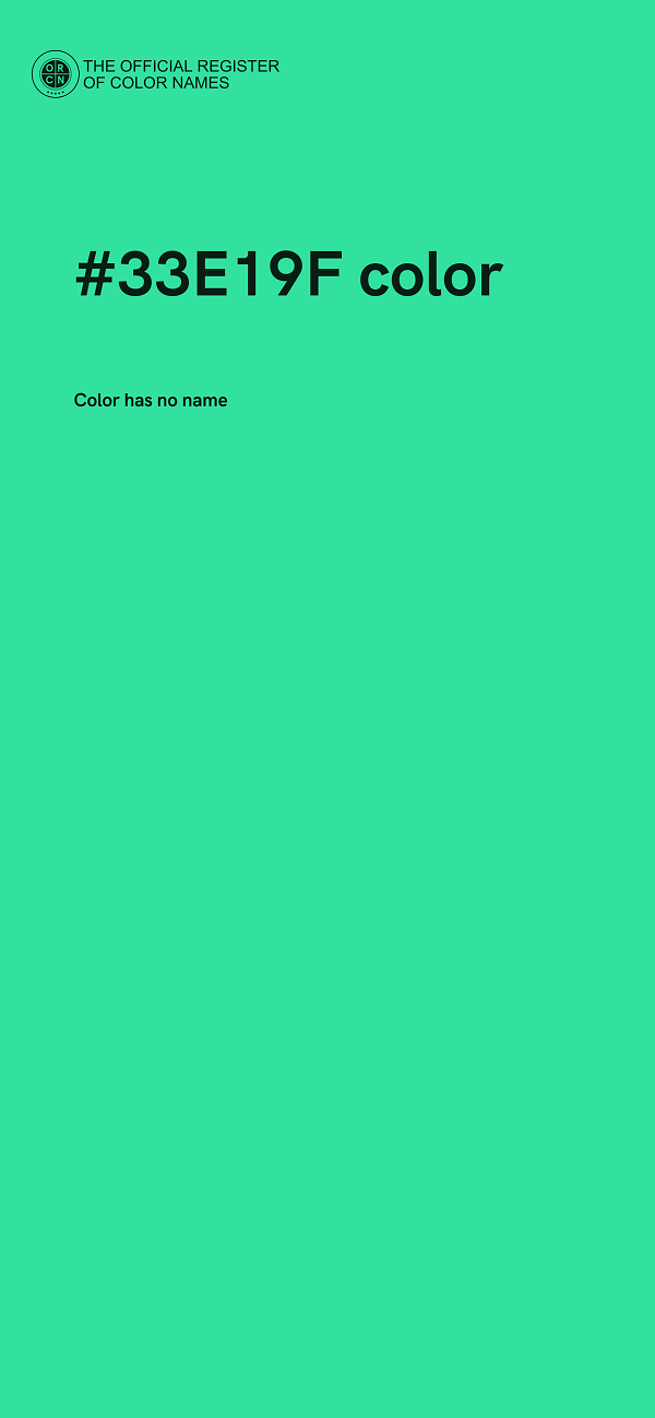 #33E19F color image