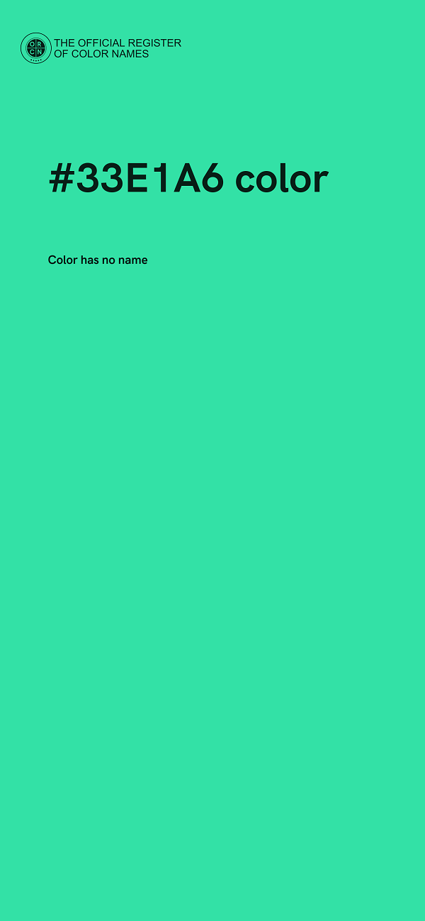 #33E1A6 color image