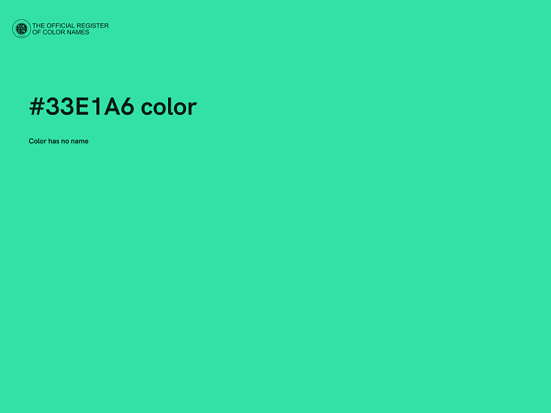 #33E1A6 color image