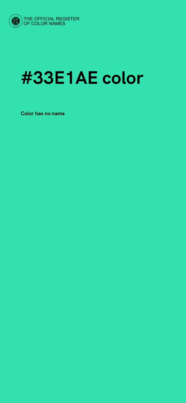 #33E1AE color image