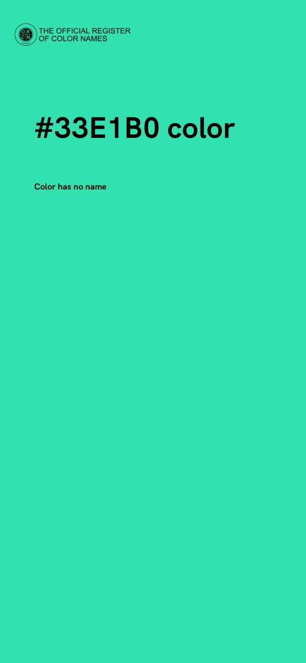 #33E1B0 color image