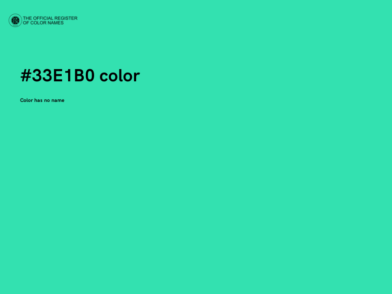 #33E1B0 color image