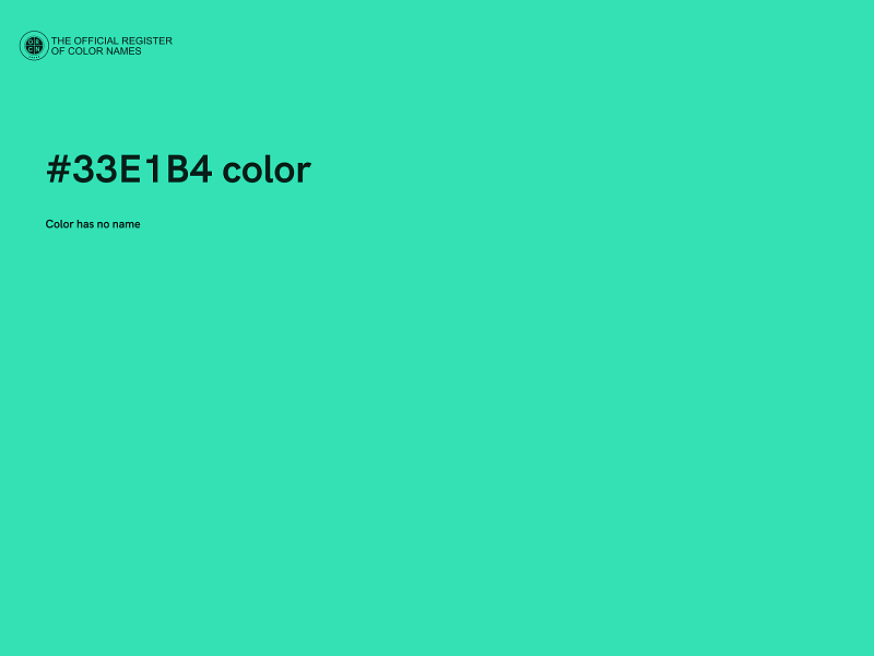 #33E1B4 color image