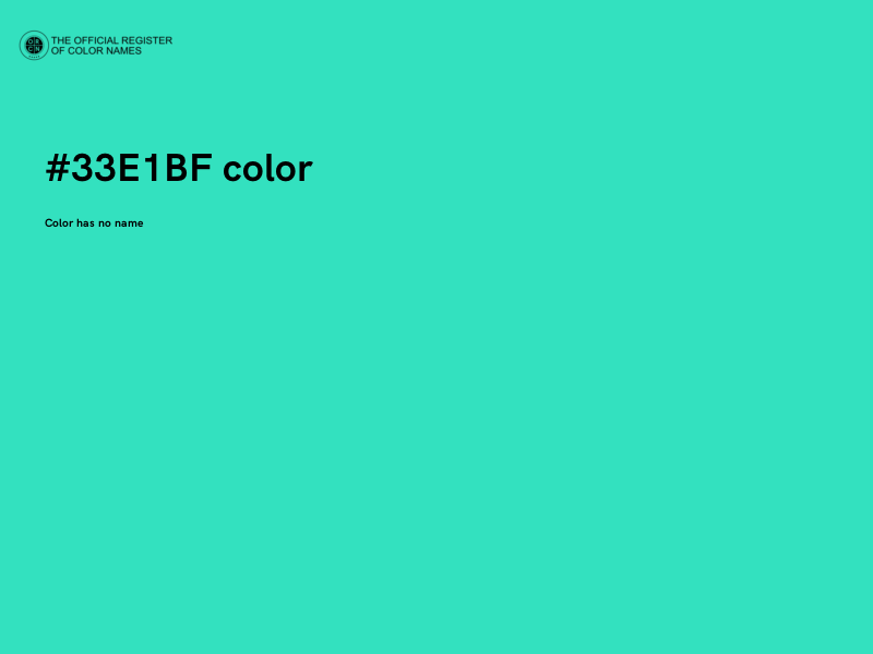 #33E1BF color image