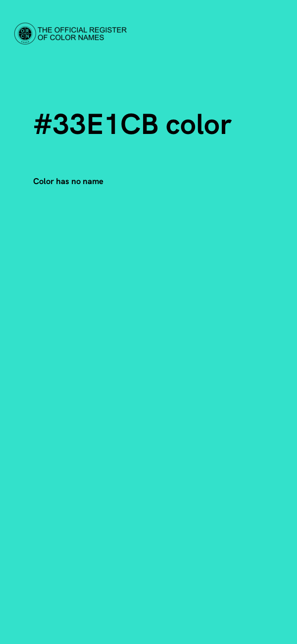 #33E1CB color image