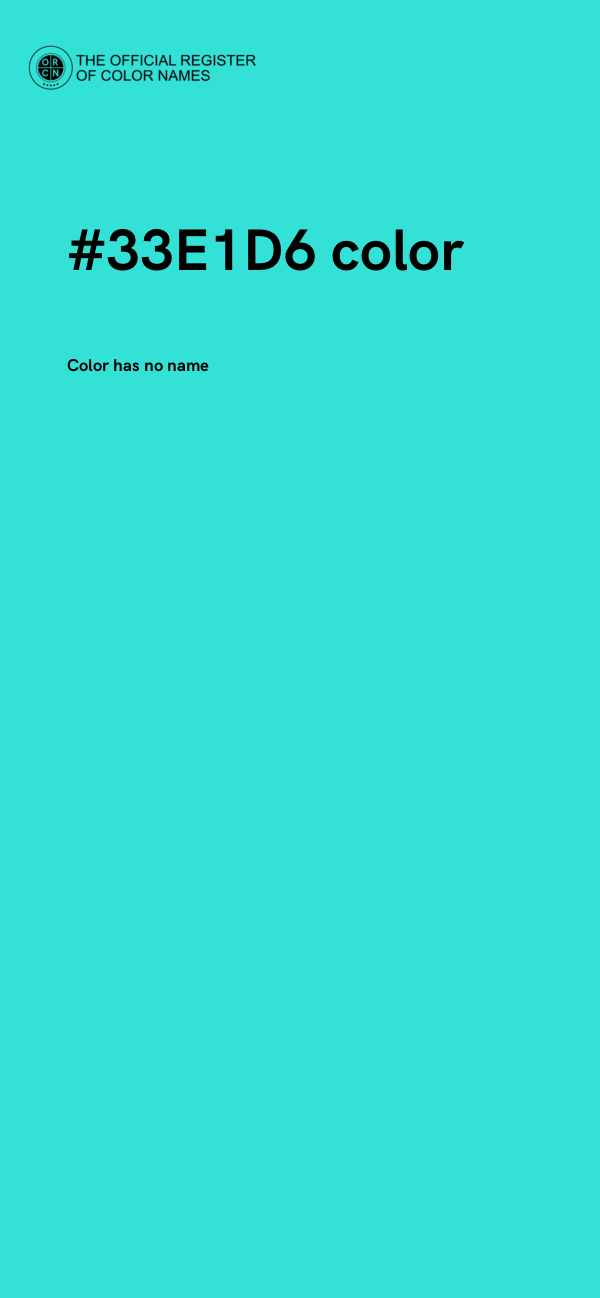 #33E1D6 color image