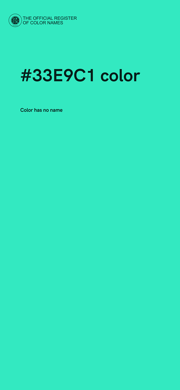 #33E9C1 color image
