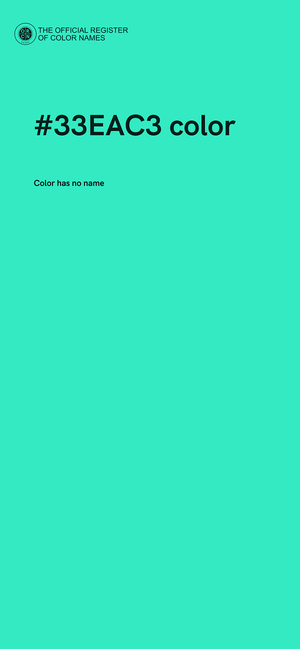 #33EAC3 color image