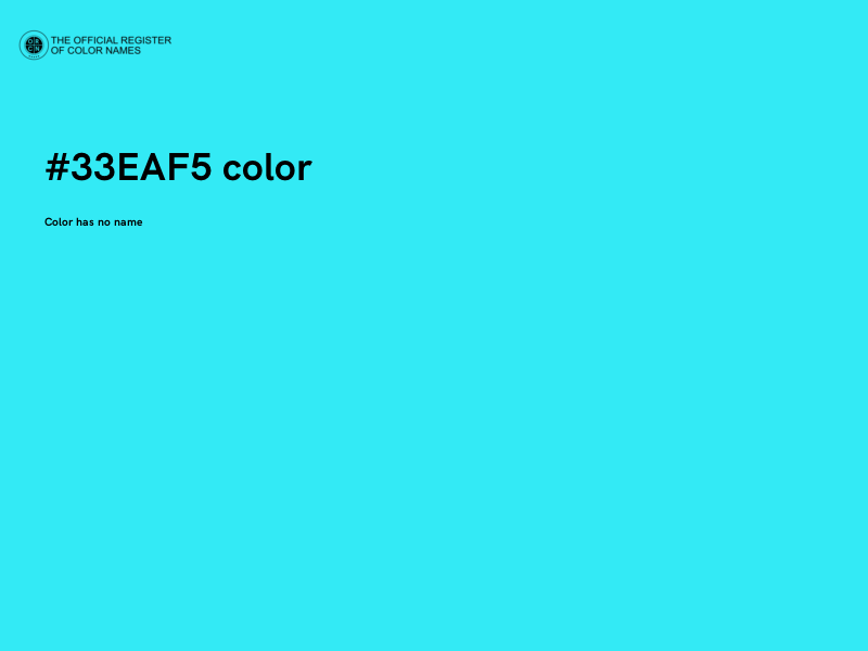 #33EAF5 color image
