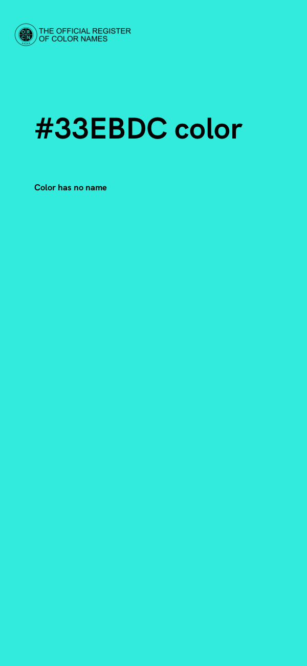 #33EBDC color image