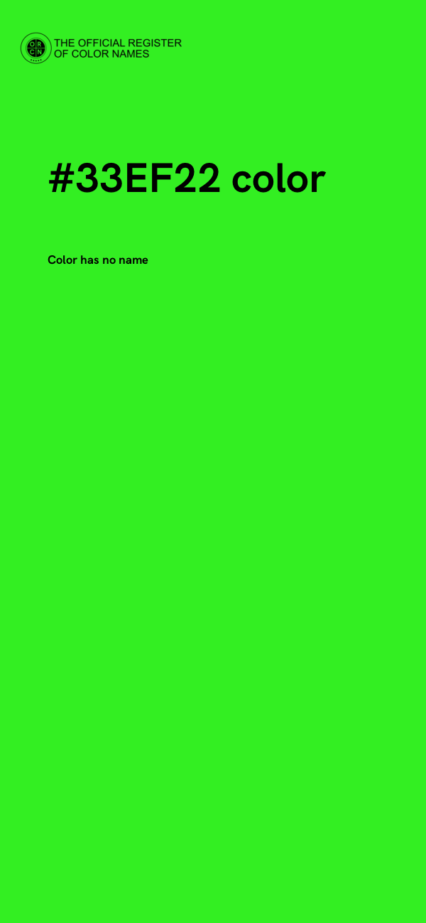 #33EF22 color image