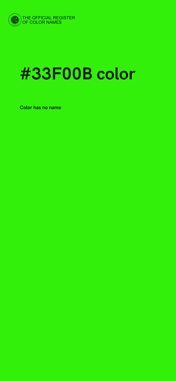 #33F00B color image