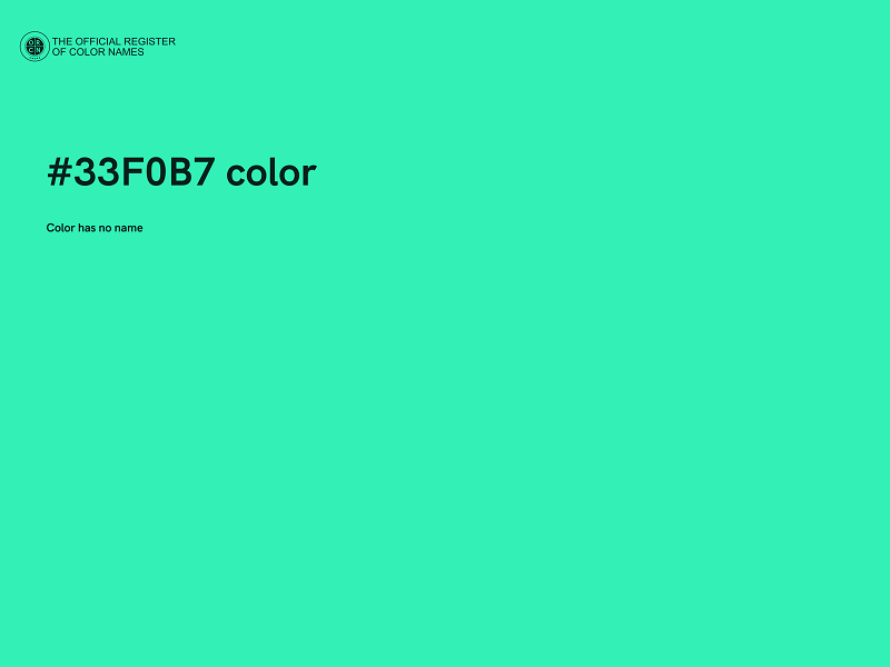 #33F0B7 color image