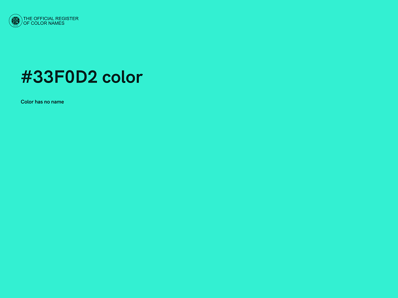 #33F0D2 color image