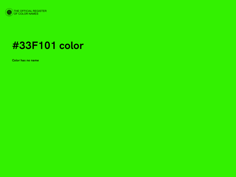 #33F101 color image