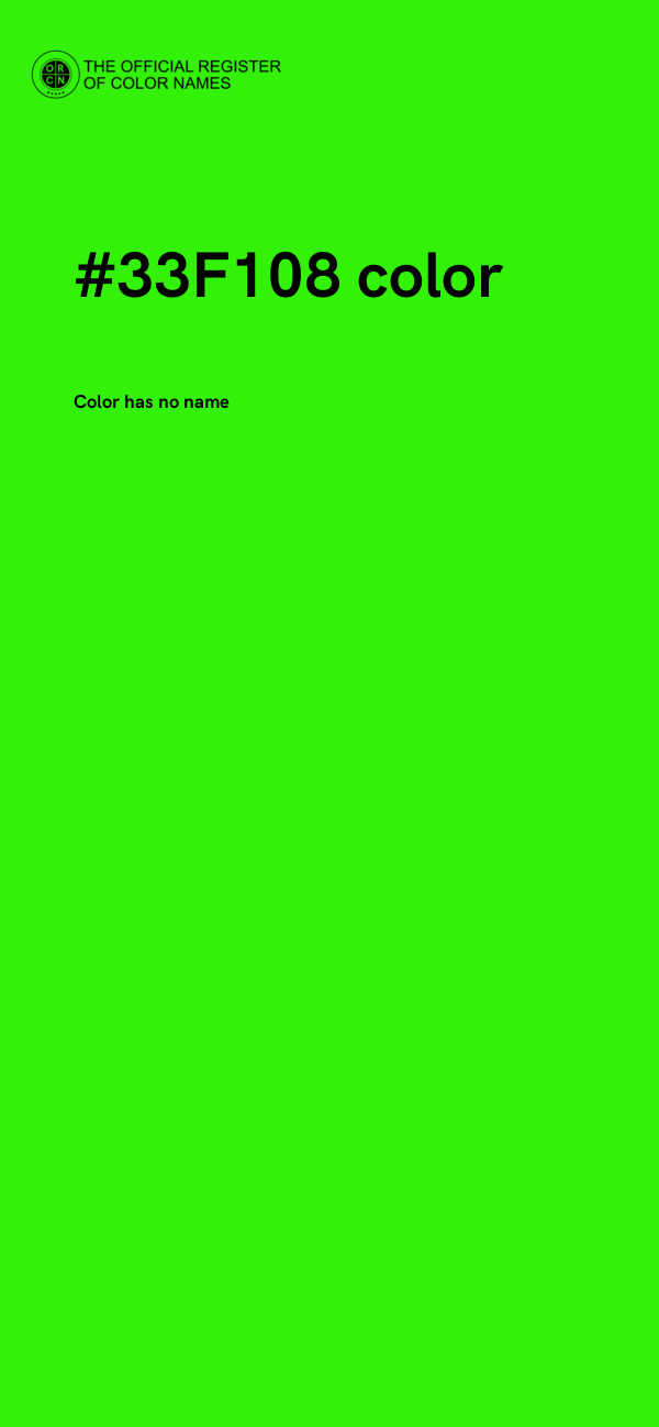 #33F108 color image