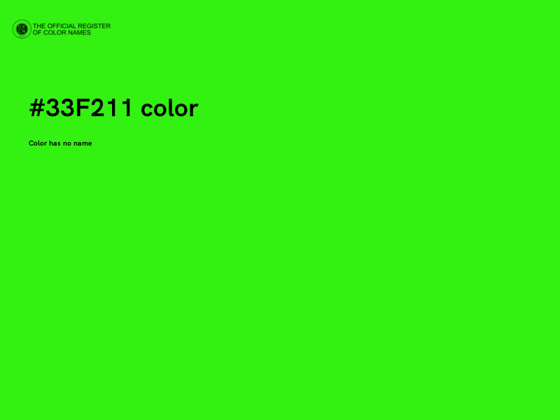 #33F211 color image