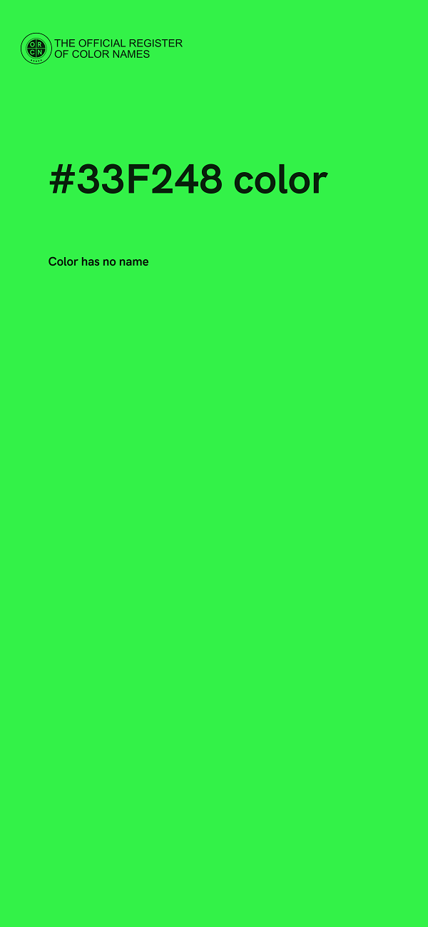 #33F248 color image