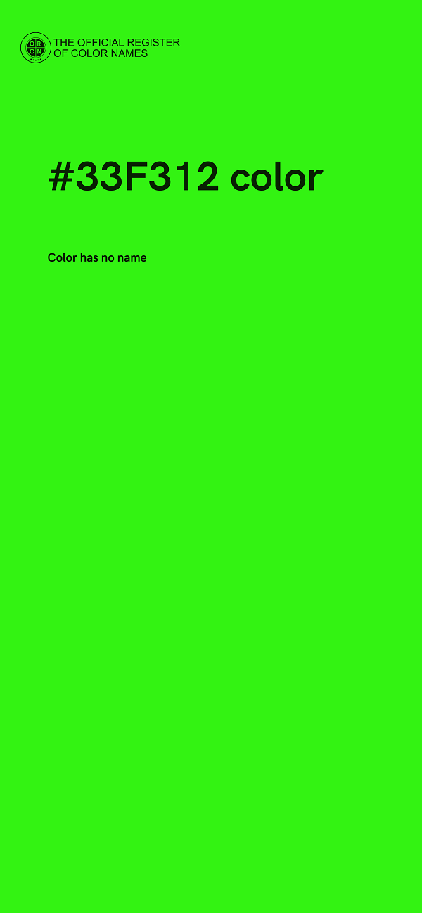 #33F312 color image