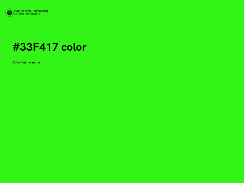 #33F417 color image