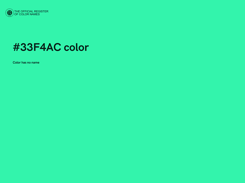 #33F4AC color image