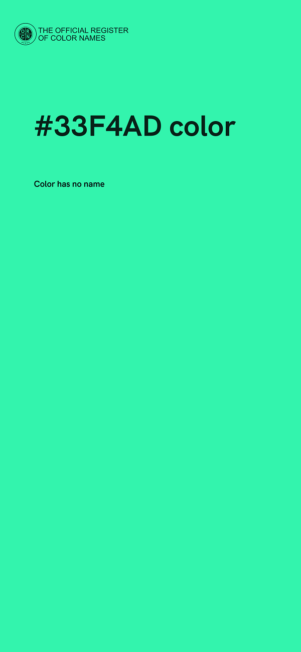 #33F4AD color image