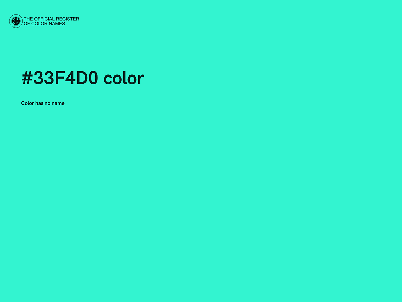 #33F4D0 color image