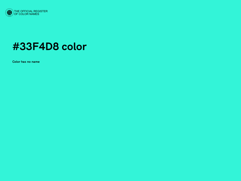 #33F4D8 color image