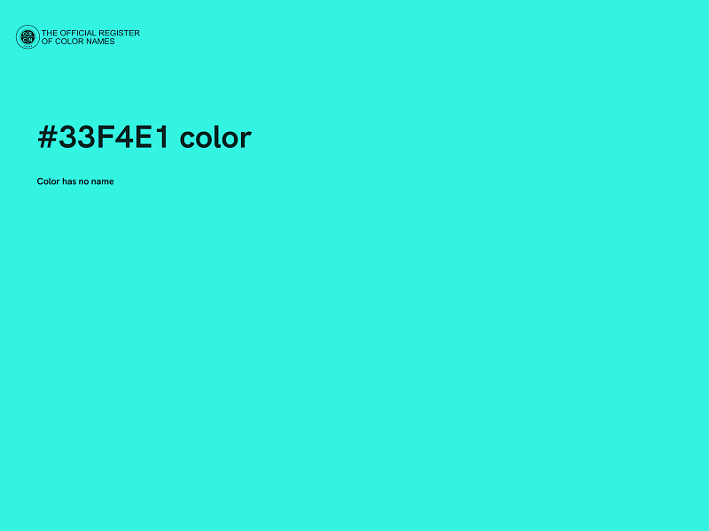 #33F4E1 color image