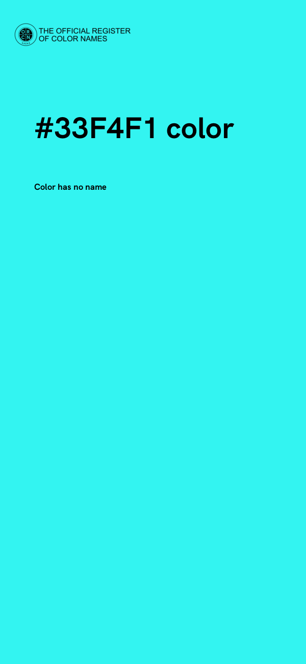 #33F4F1 color image
