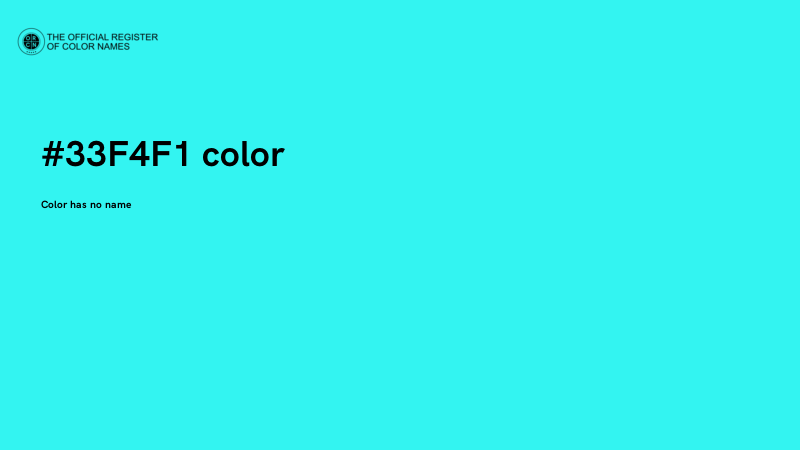 #33F4F1 color image