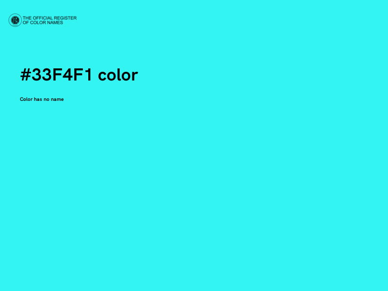 #33F4F1 color image