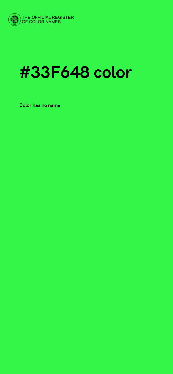 #33F648 color image