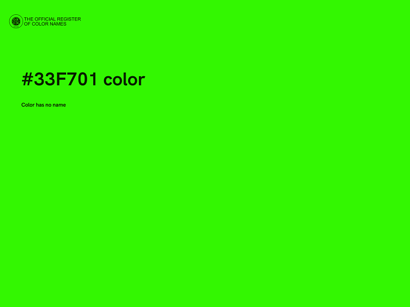#33F701 color image