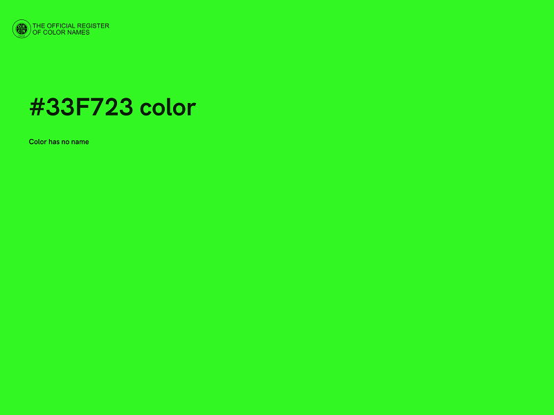 #33F723 color image