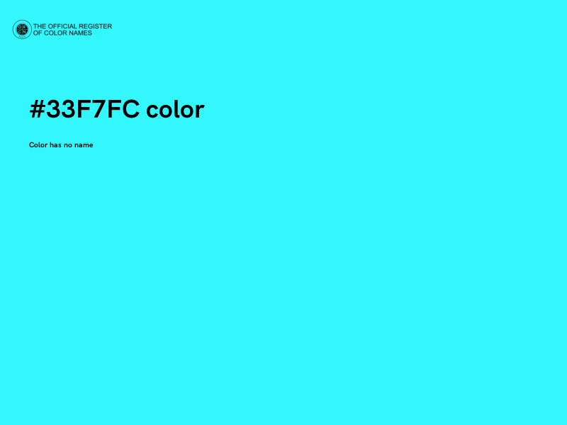 #33F7FC color image