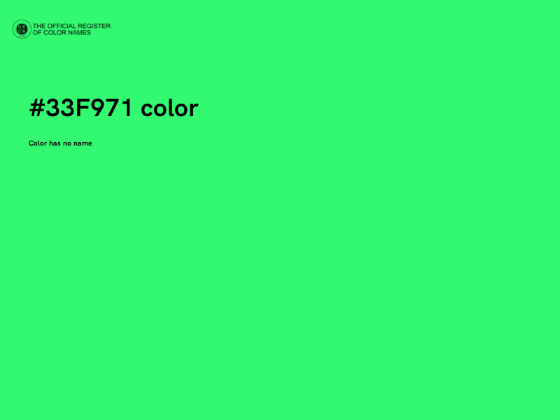 #33F971 color image