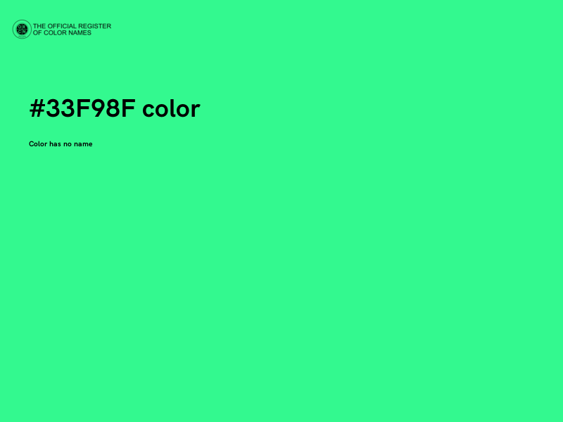 #33F98F color image